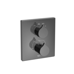 Roca Insignia Built In 1 Way Thermostatic Mixer Titanium Black