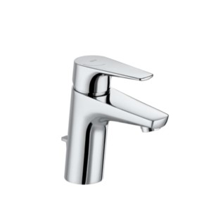 Roca Atlas Single-Lever Basin Mixer With Aerator, Pop-Up Waste And Flexible Supply Connections Cold Start Chrome
