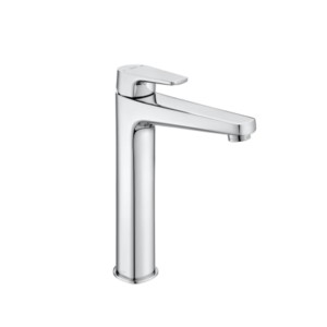 Roca Vela Single Lever Basin Mixer High Neck Without Pop Up Smooth Body