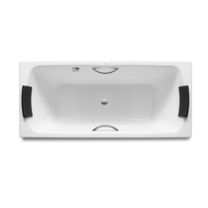 Roca Lun Plus 1700x750mm Drop-In Bathtub With Anti-Slip Base And Grips