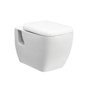 Rak Recta 530x340x360 Wall Hung Water Closet with Recta PP Soft Close Seat Cover White