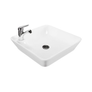 Somany Renee 465x465x100mm Table Top Wash Basin With Ceramics pop up waste coupling 