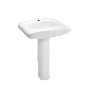 Rak Riviera 560x440x195 Wash Basin White with Flora 20 Full Pedestal