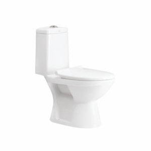 Cera Casino 660x350x760mm S Trap 220mm One Piece EWC with Calibre Premium Seat Cover and Twin Flush Fittings Snow White