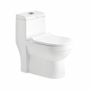 Cera Capstan Mini 645x345x680mm S Trap 300mm One Piece EWC with Slim Soft Close Seat Cover and Twin Flush Fittings Snow White
