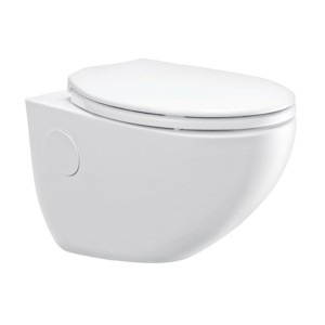 Cera Carnival Clean Rim Set 510x365x380 Snow white wall hung EWC with Candy soft close seat cover
