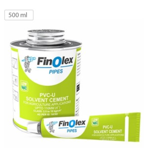 Finolex PVC U Solvent 500ml Tin for Agriculture upto 110mm 4inch