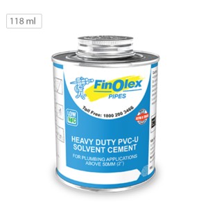 Finolex PVC U Solvent 118ml Tin Heavy for Plumbing above 50mm 2inch