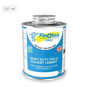 Finolex PVC U Solvent 237ml Tin Heavy for Plumbing above 50mm 2inch