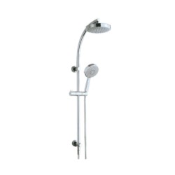 Jaquar Exposed Shower Pipe with Provision For Simultaneous Working of Showers with Operating Divertor Knob, Round Shape 24mm, Size 975X 370mm with Sliding Holder For Hand Shower, Wall Bracket & 15mm Conceale