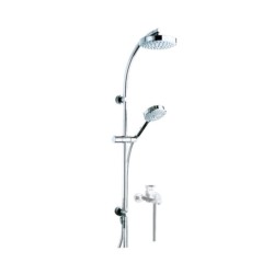 Jaquar Exposed Shower Pipe with Provision For Simultaneous Working of Showers with Operating Divertor Knob, Round Shape 24mm, Size 975x370mm with Sliding Holder For Hand Shower, Wall Bracket & 8mm dia, 0.5M 
