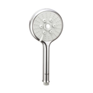 Eauset Spectra Hand Shower with 3 Functions Ø118mm with 1.5mts Double Interlock Shower Hose & Hook with Rubit Cleaning System