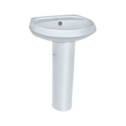 Jaquar Solo 575x465x195mm Full Pedestal Wash Basin