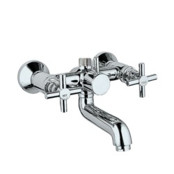 Jaquar Solo Wall Mixer with Telephone Shower Arrangement, Connecting Legs & Wall Flanges but without Crutch &Telephone Shower