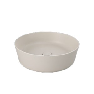 Rak Wash Basin 42cm 420x420x130 Round Matt White with IDUO000514A Click Clack
