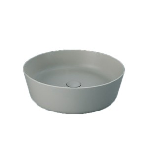 Rak Wash Basin 42cm 420x420x130 Round Matt Grey with IDUO000514A Click Clack