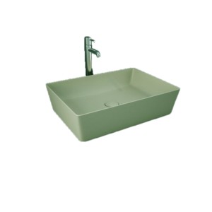 Rak Wash Basin 50cm 500x360x130 Rectangular Matt Greige with IDUO000514A Click Clack