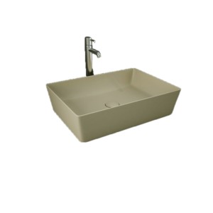 Rak Wash Basin 50cm 500x360x130 Rectangular Matt Cappuccino with IDUO000514A Click Clack