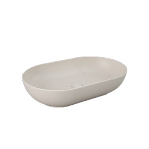 Rak Wash Basin 55cm 500x350x130 Oval Matt White with IDUO000514A Click Clack