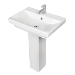 Somany Saturn 590x410x830mm Wash Basin with Full Pedestal