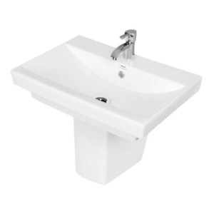 Somany Saturn 590x410x550mm Wash Basin with Half Pedestal