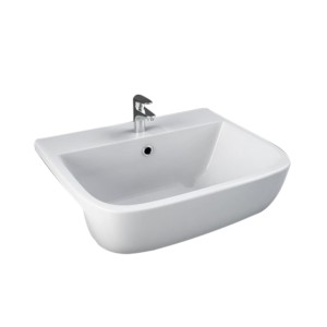 Rak Series 42cm 420x350x175 Semi Recessed Wash Basin White