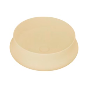 Simpolo Spartan Cream Beige 450x450x140mm Matt Finish Wash Basin with 88005 Brass Waste Coupling