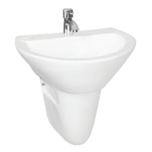 Somany Star 525x405x520mm Wash Basin with Half Pedestal