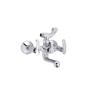 Johnson Curl Wall Mixer 2 in 1 with Crutch Quarter Turn