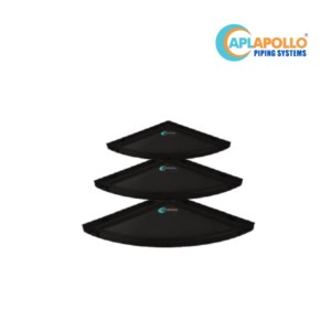 APL Apollo Charcoal Acrylic Corner Shelf Black (Set of 3)