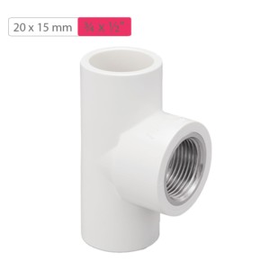 Finolex ASTM Reducing Tee Brass Insert 20x15mm 0.75x0.5inch