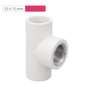 Finolex ASTM Reducing Tee Brass Insert 32x15mm 1.25x0.5inch