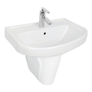 Somany Uniek 550x400x480mm Wash Basin with Half Pedestal