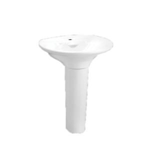 Rak Venice 650x510x235 Wash Basin White with Venice Full Pedestal