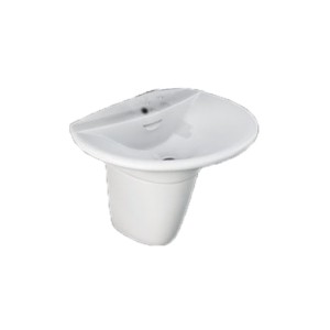 Rak Venice 650x510x235 Wash Basin White with Venice Half Pedestal
