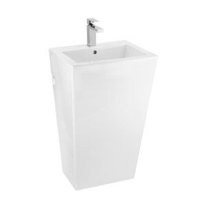 Eauset Brenta 510x460x850 White Floor Mounted Wash Basin with Integrated Full Pedestal