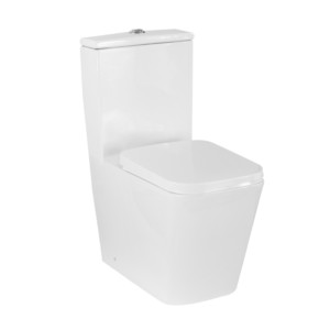 Eauset Flat 690x360x830mm S Trap 300mm White One Piece Water Closet with UF Seat Cover