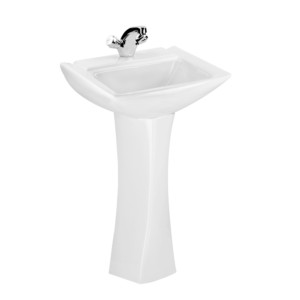 Eauset Pristine 510x415x845 White Wash Basin with WPR0801SW Full Pedestal 