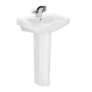 Eauset Purete 535x415x845 White Wash Basin with WPU0801SW Full Pedestal