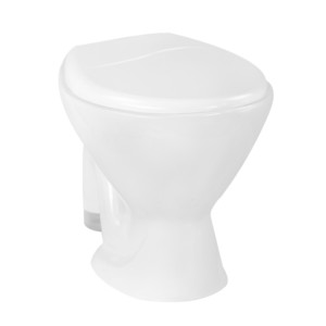 Eauset Rio 470x385x395 S Trap 100mm White Floor Mounted Water Closet with SC5201SW Seat Cover
