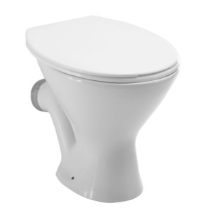 Eauset Rio 470x385x395 P Trap 180mm Star White Floor Mounted Water Closet with SC5201SW Seat Cover
