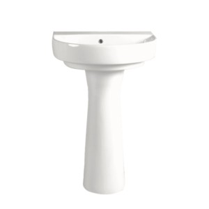 Eauset Taurus 430x565x870 White Wash Basin with WTS0801SW Full Pedestal
