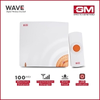 GM G-Magic Wave Wireless Digital Doorbell with Remote, 32 Selectable Melodies & Flashing Light