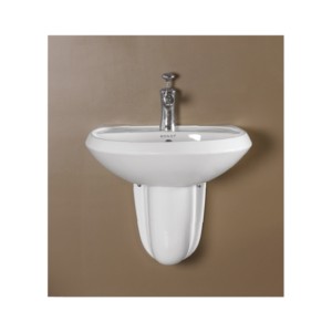 Sonet Yugo 22x18inch Colour Half Pedestal Wash Basin