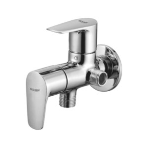 Eauset Otra Two Way Angular Stop Cock in double control system with wall flange