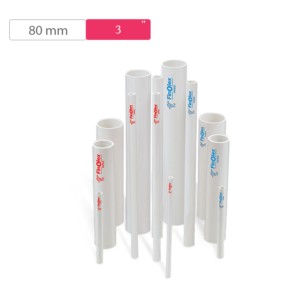Finolex ASTM PVC-U 80mm 0.5inch 3meter Threaded SCH40 Plumbing Pipe