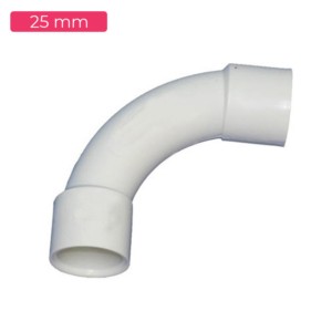 Shine Plast PVC Electrical Bend 25mm Ivory Medium