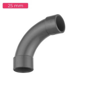 Shine Plast PVC Electrical Bend 25mm Black Heavy