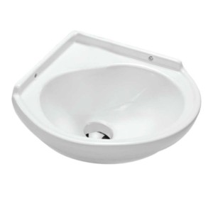 Johnson Ruby Corner 405x405x200 Wash Basin White