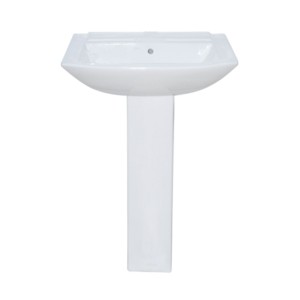 Johnson Rochester 560x430x185 Full Pedestal Wash Basin White